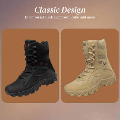 Alec | Men's Shock Absorbing Rubber Sole Military Boots