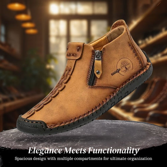 Logan | Classic Men's Leather Ankle Shoes