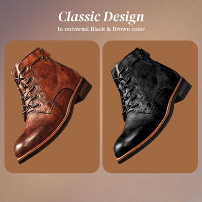 Mark | Classic retro leather boots for men