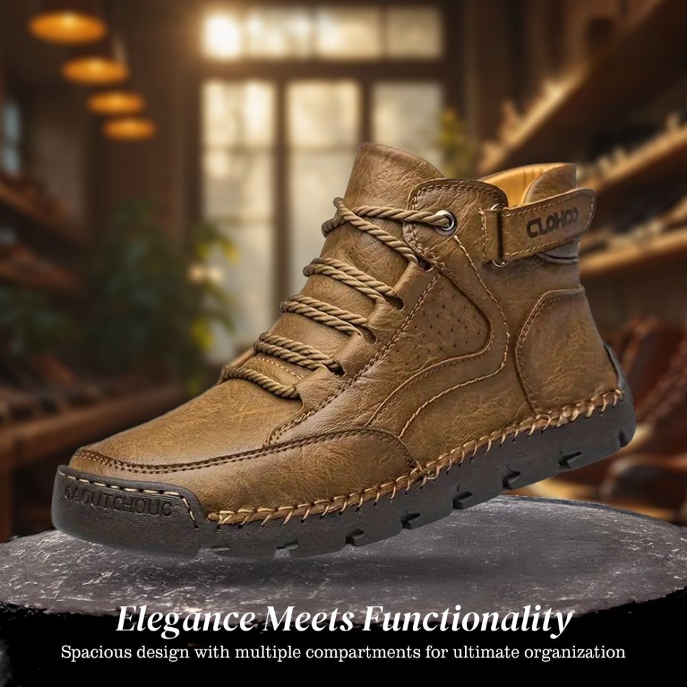 Charles | Orthopedic PU Leather Hiking Shoes