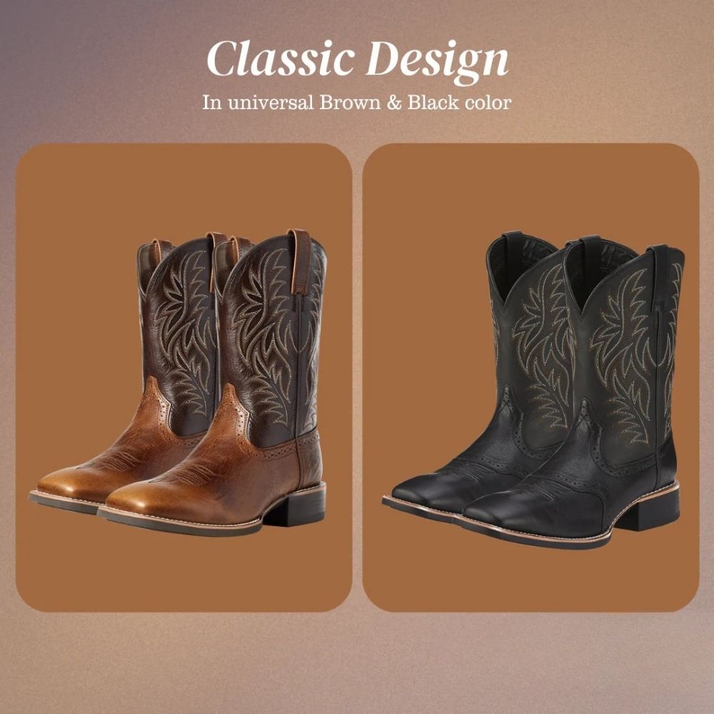 Henning | Midcalf Embroidered Cowboy Boots
