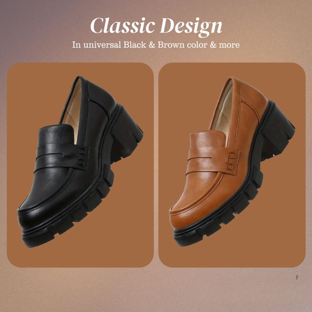 Elanora | Loafers with Chunky Heels for Women